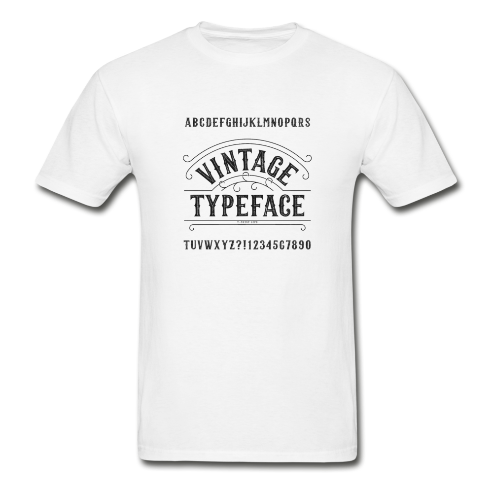 Vintage Typeface Tee - white