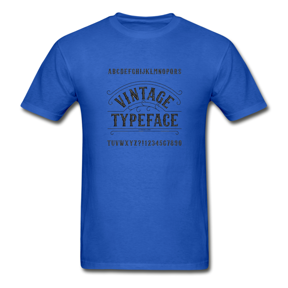 Vintage Typeface Tee - royal blue