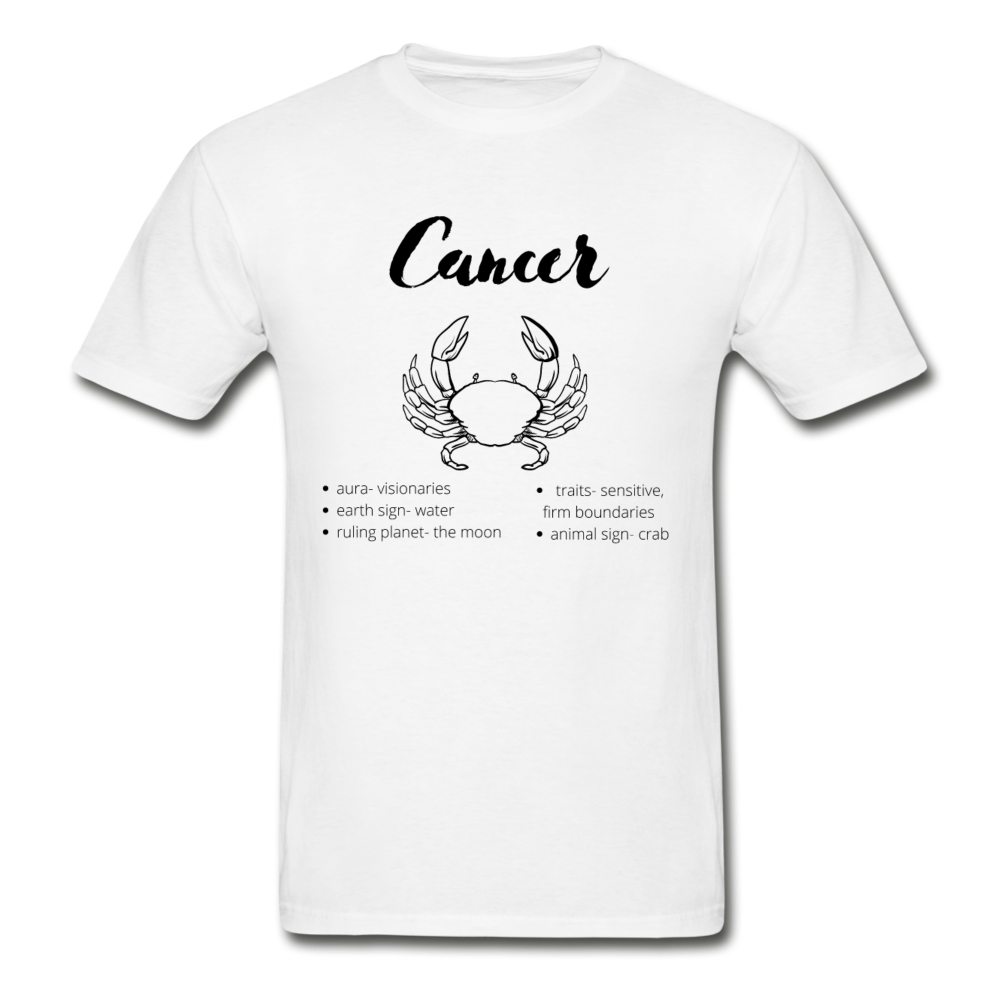 Zodiac Cancer Tee - white