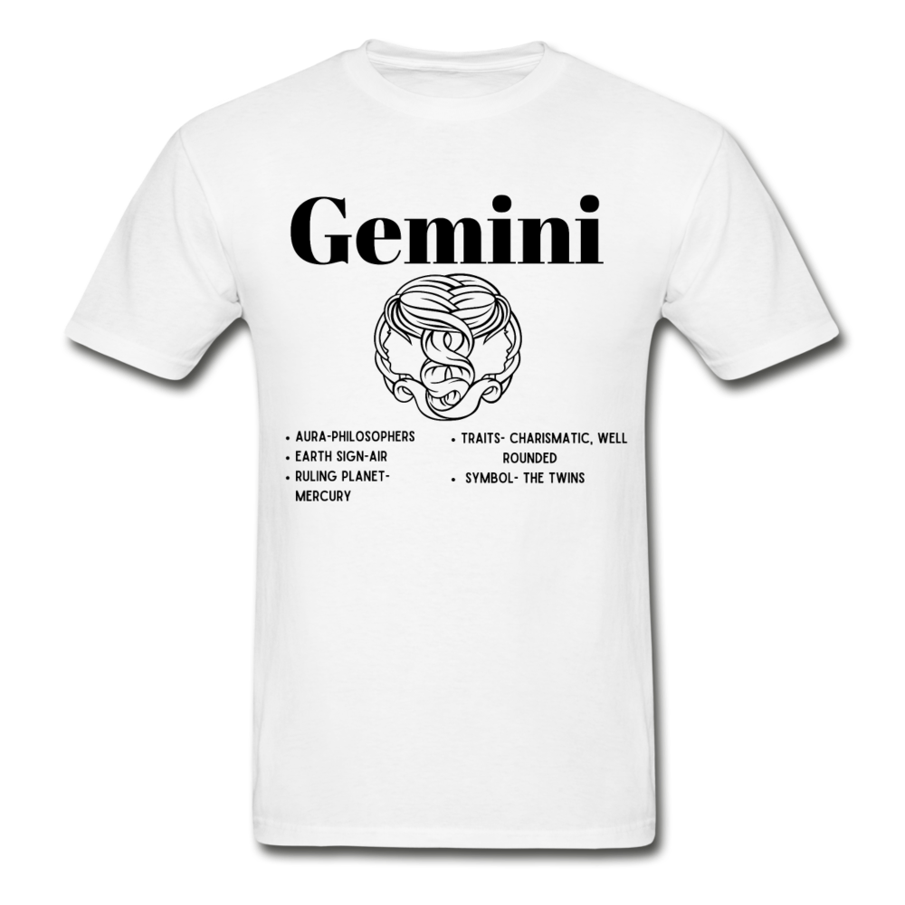 Gemini Zodiac Tee - white