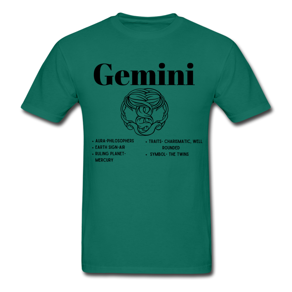 Gemini Zodiac Tee - petrol