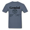Gemini Zodiac Tee - denim