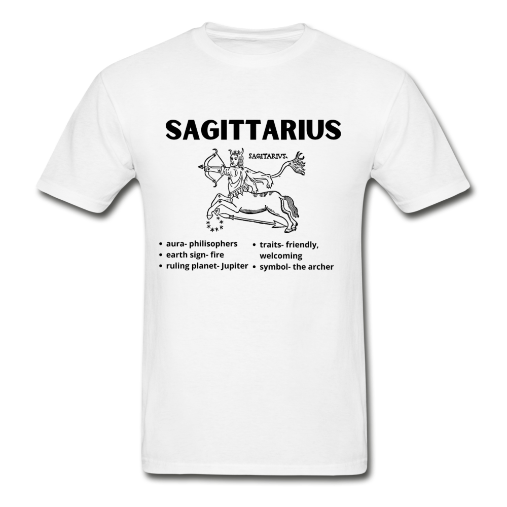 Sagittarius Zodiac Tee - white