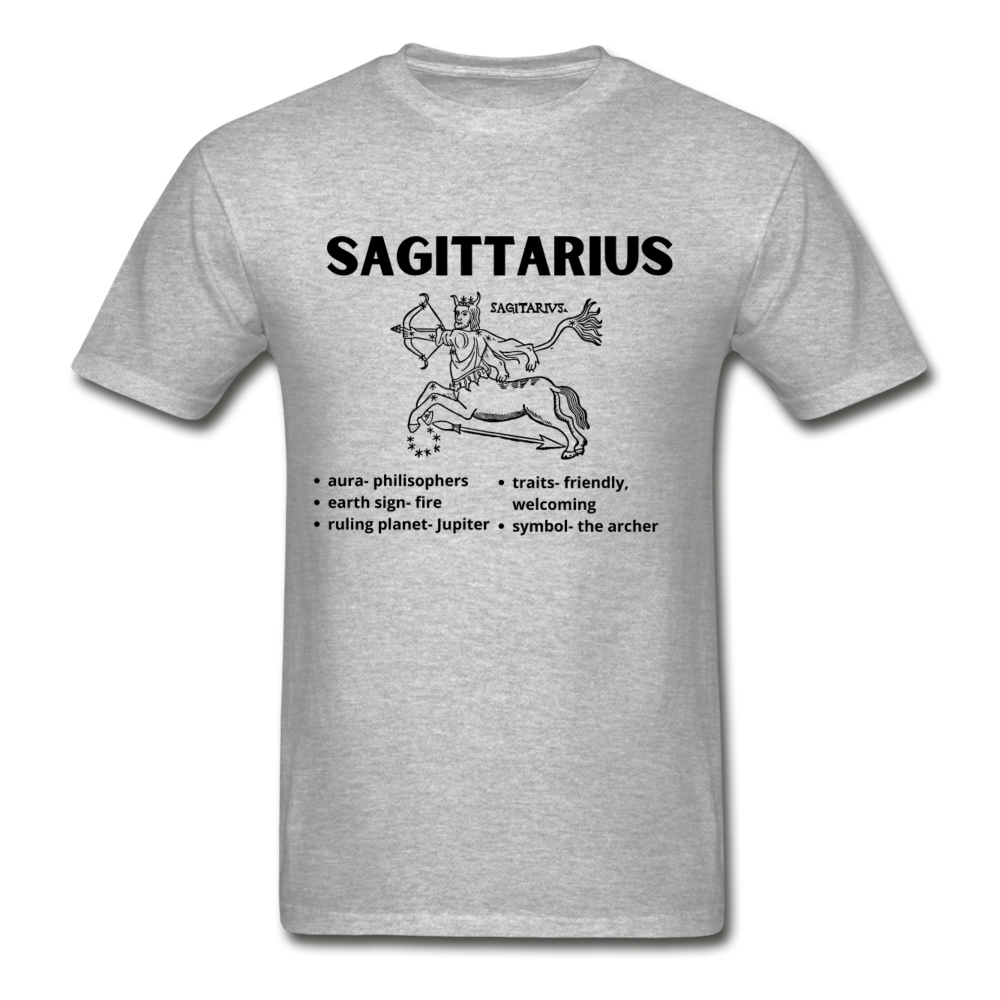 Sagittarius Zodiac Tee - heather gray