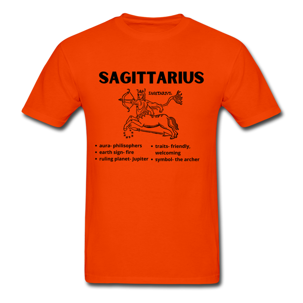 Sagittarius Zodiac Tee - orange