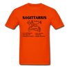 Sagittarius Zodiac Tee - orange