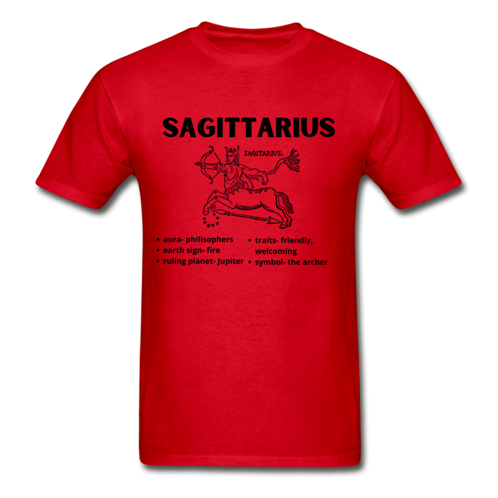 Sagittarius Zodiac Tee - red
