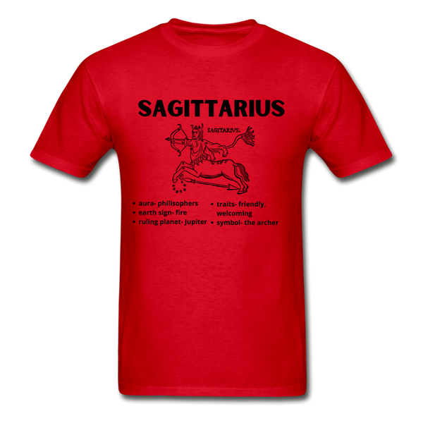 Sagittarius Zodiac Tee - red