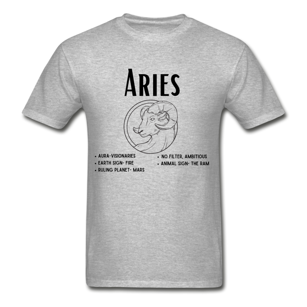 Aries Zodiac Tee - heather gray