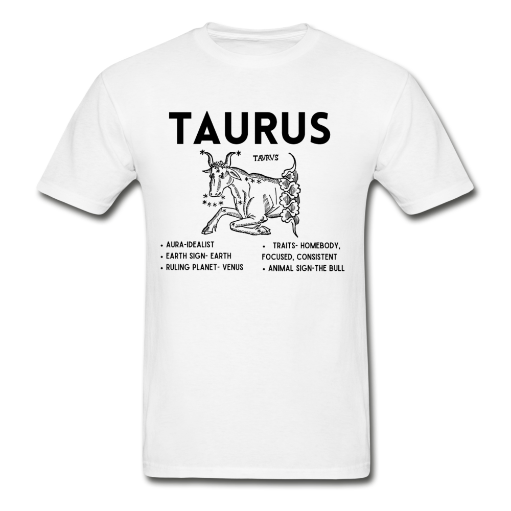 Taurus Zodiac Tee - white