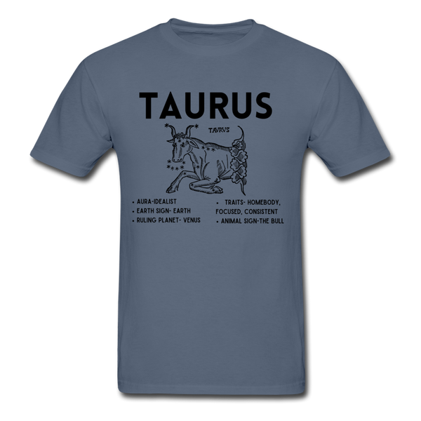 Taurus Zodiac Tee - denim