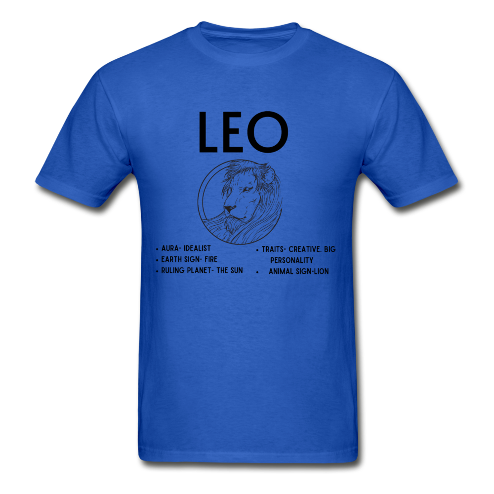 Leo Zodiac Tee - royal blue