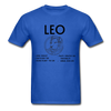 Leo Zodiac Tee - royal blue