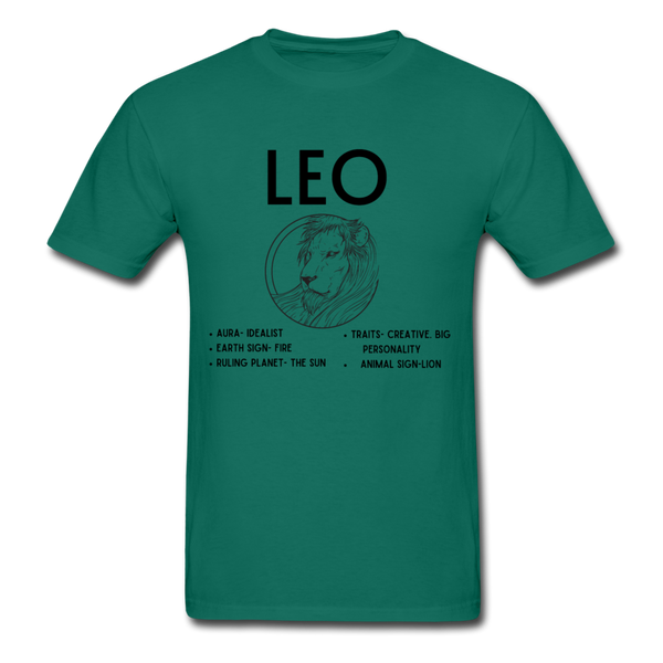 Leo Zodiac Tee - petrol