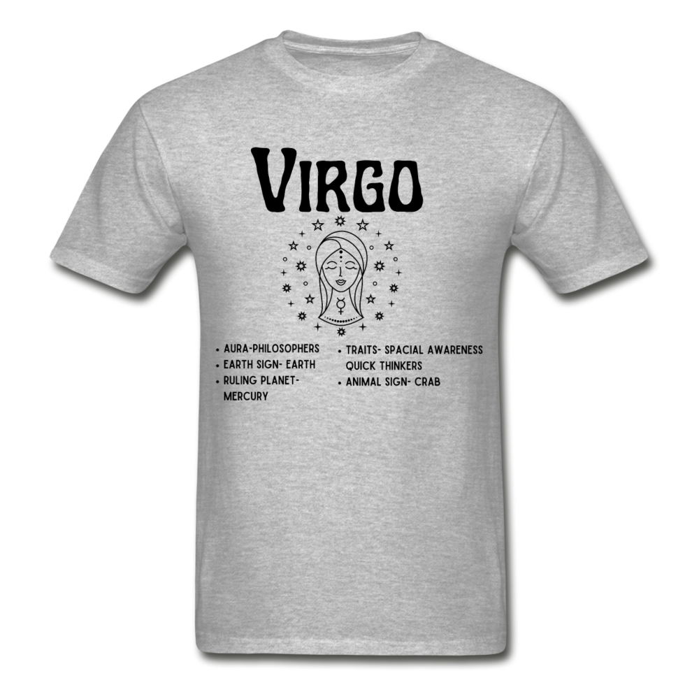 Virgo Zodiac Tee - heather gray