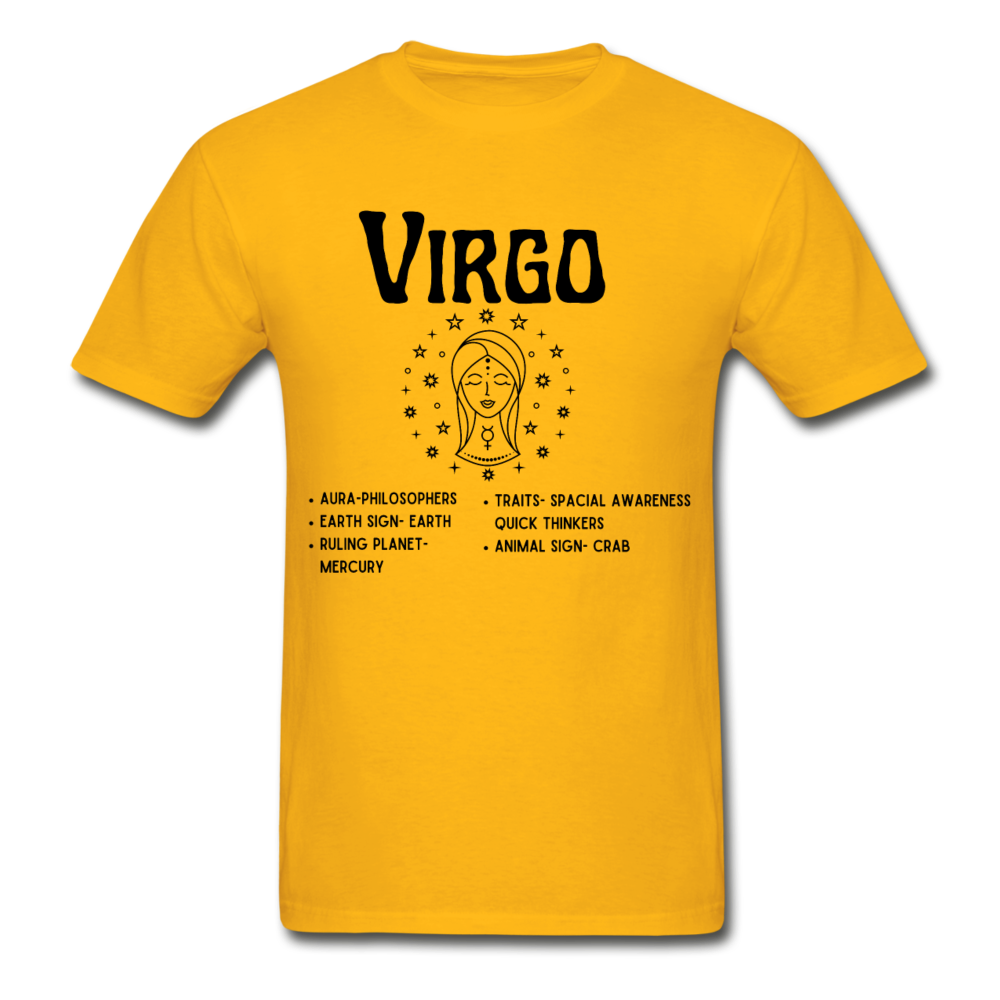 Virgo Zodiac Tee - gold