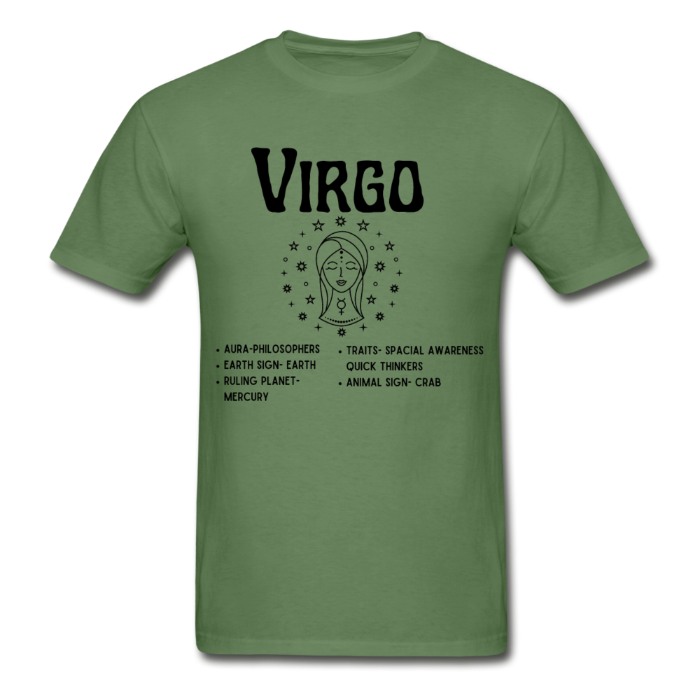 Virgo Zodiac Tee - military green