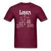 Libra Zodiac Tee - burgundy