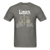 Libra Zodiac Tee - charcoal