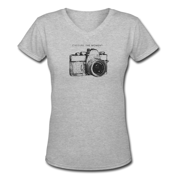 Women's V-Neck Capture Tee - gray