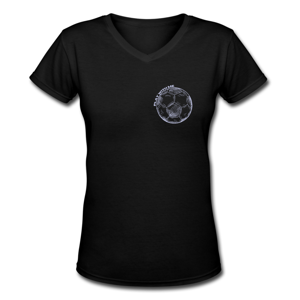 Women's V-Neck Play T-Shirt - black
