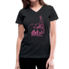 Women's V-Neck Girls Night T-Shirt - black