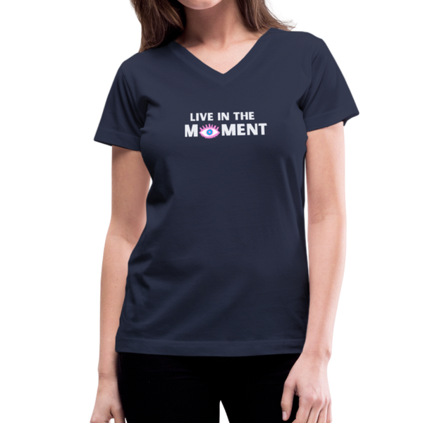 Women's V-Neck Live T-Shirt - navy