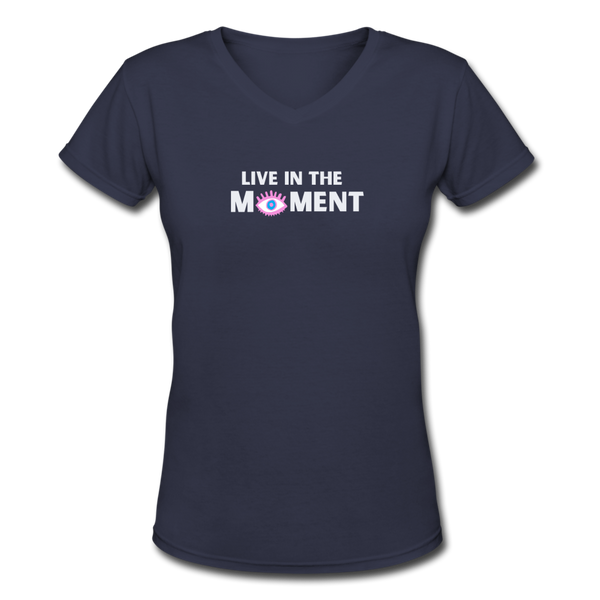 Women's V-Neck Live T-Shirt - navy