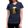 Women's V-Neck Beer T-Shirt - navy