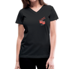 Women's V-Neck Sushi T-Shirt - black