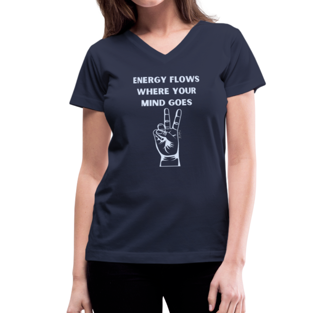 Women's V-Neck Energy T-Shirt - navy