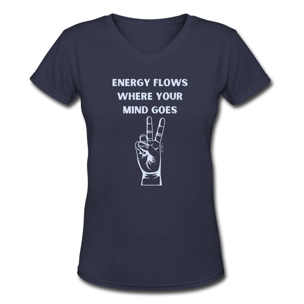 Women's V-Neck Energy T-Shirt - navy