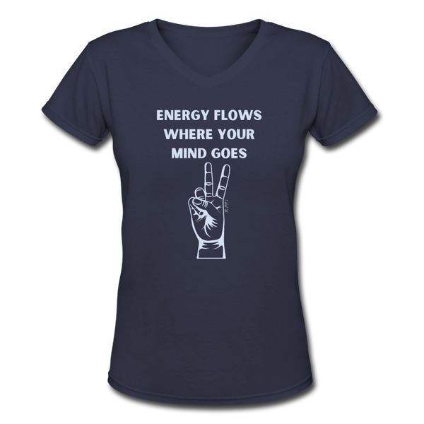 Women's V-Neck Energy T-Shirt - navy