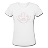 Women's V-Neck Evil Eye T-Shirt - white