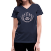 Women's V-Neck Evil Eye T-Shirt - navy