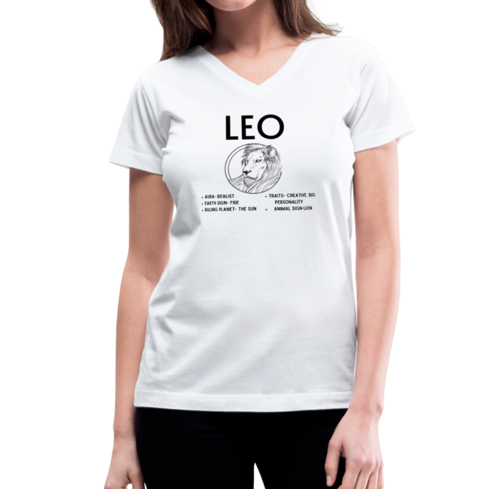 Women's V-Neck Leo T-Shirt - white