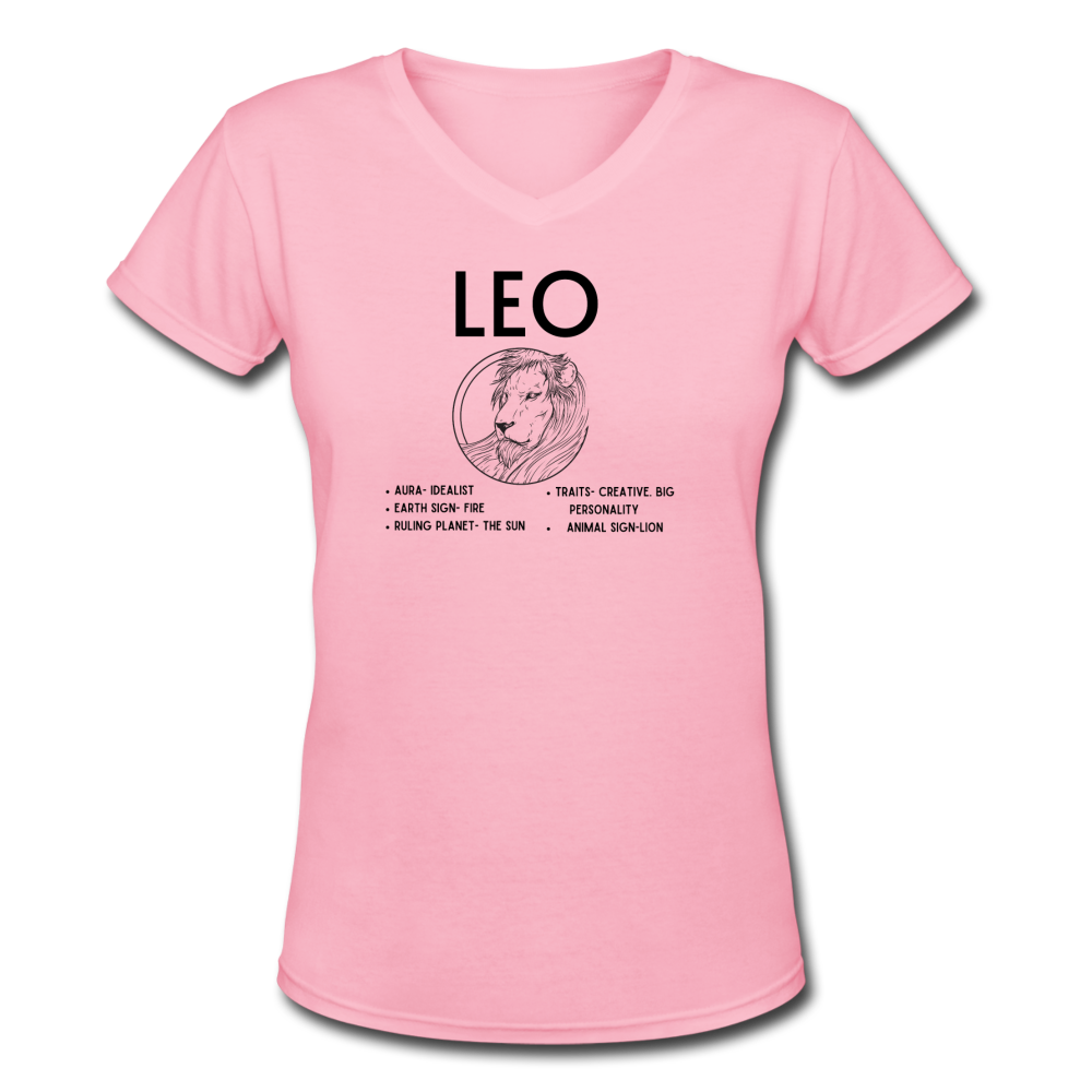Women's V-Neck Leo T-Shirt - pink