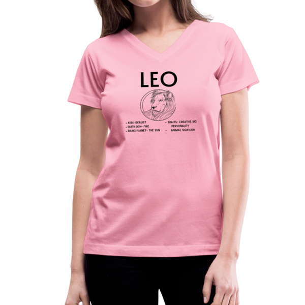 Women's V-Neck Leo T-Shirt - pink
