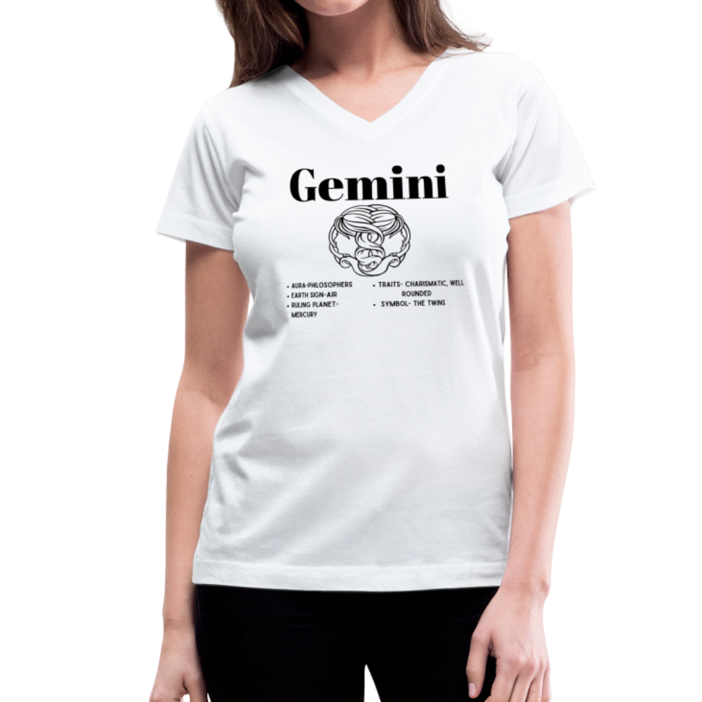 Women's V-Neck Gemini T-Shirt - white