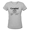 Women's V-Neck Gemini T-Shirt - gray