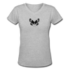 Women's V-Neck Butterfly T-Shirt - gray