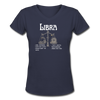 Women's V-Neck Libra T-Shirt - navy