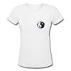 Women's V-Neck Ying Yang T-Shirt - white