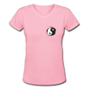 Women's V-Neck Ying Yang T-Shirt - pink