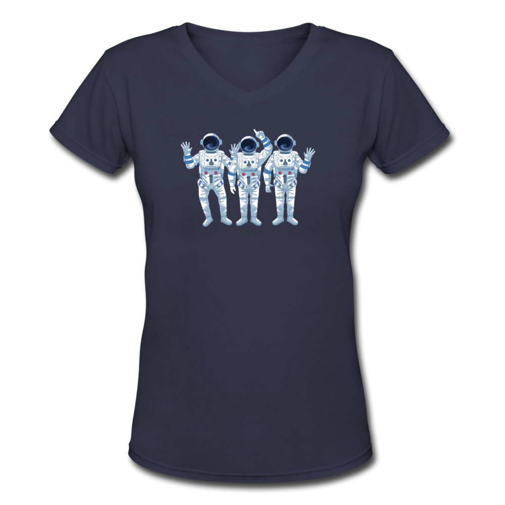 Women's V-Neck Astro T-Shirt - navy