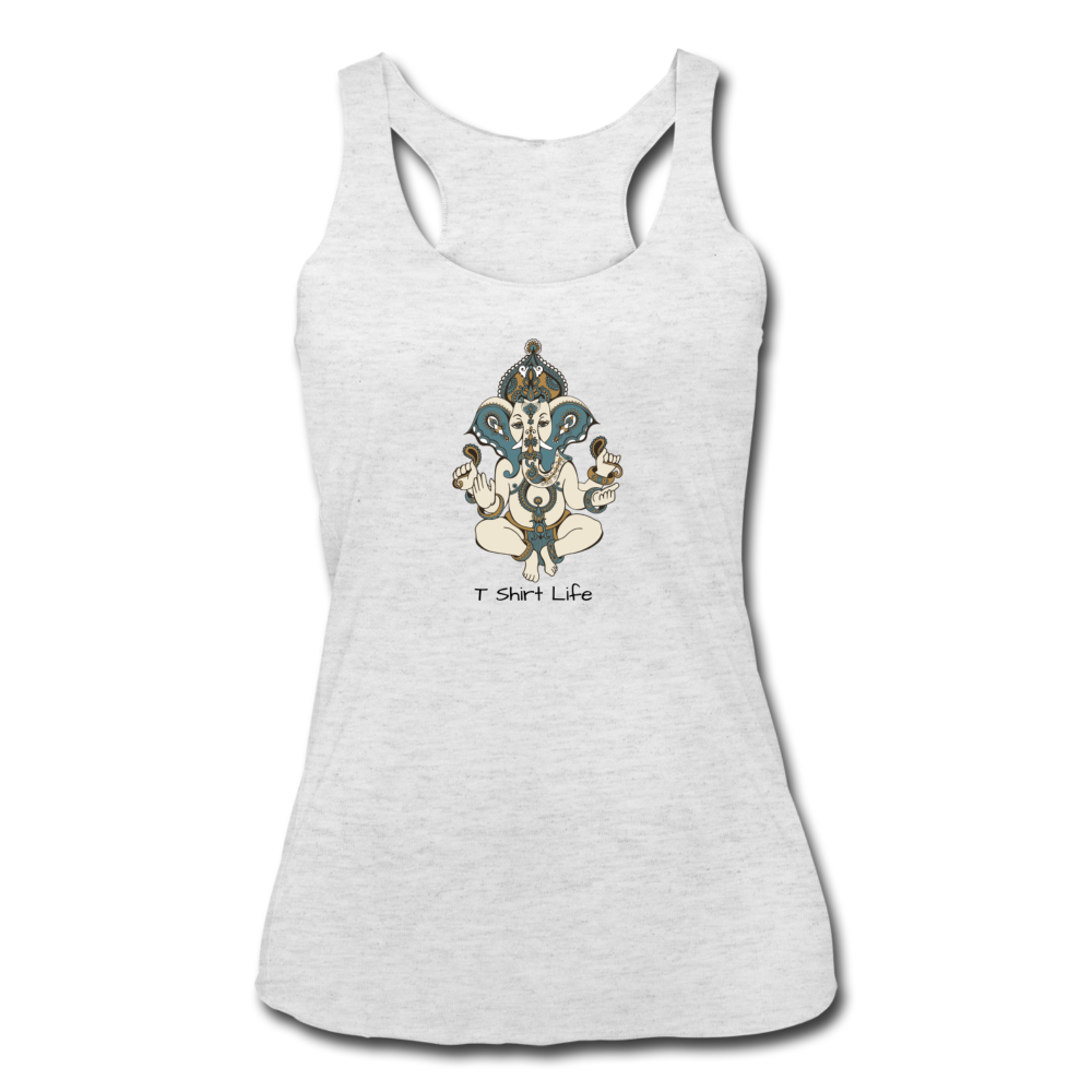 Women’s Racerback Ganesh Tank - heather white