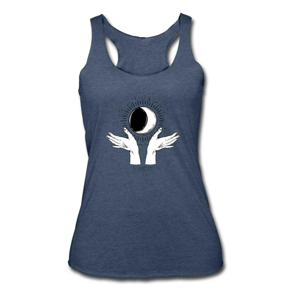 Women’s Racerback Sun/Moon Tank - heather navy