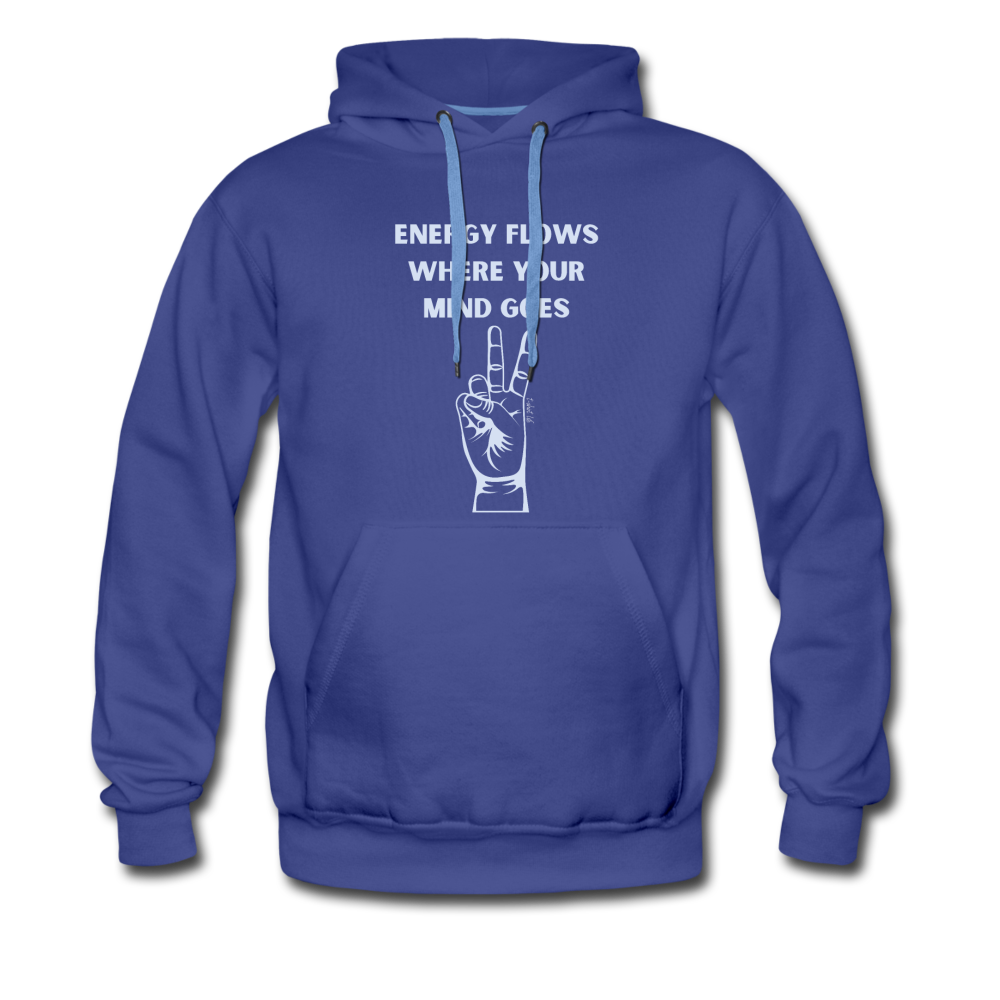 Energy Flows Where The Mind Goes Hoodie - royalblue