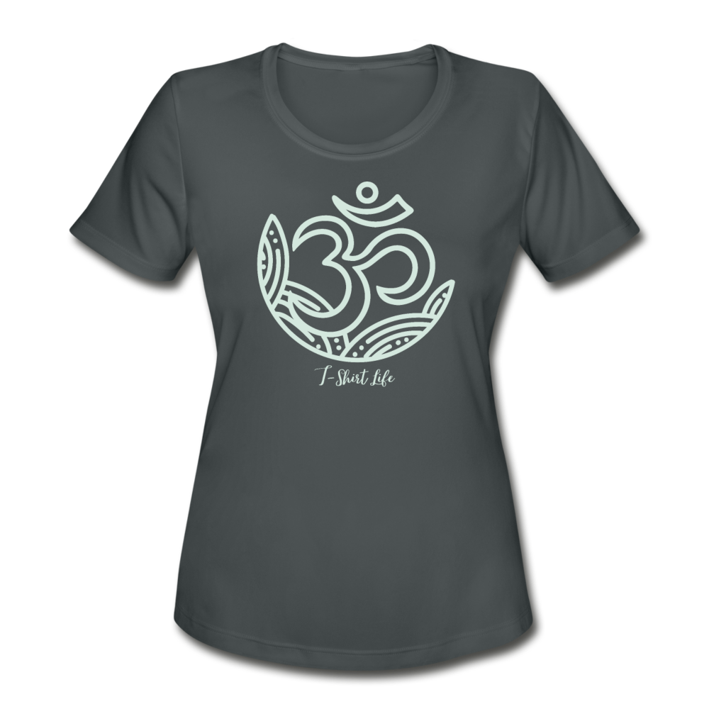 Women's Dry Fit Om Tee - charcoal