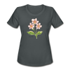 Women's Dry Fit Flower Tee - charcoal